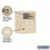 Salsbury Cell Phone Storage Locker - 3 Door High Unit (8 Inch Deep Compartments) - 6 A Doors - Sandstone - Surface Mounted - Master Keyed Locks